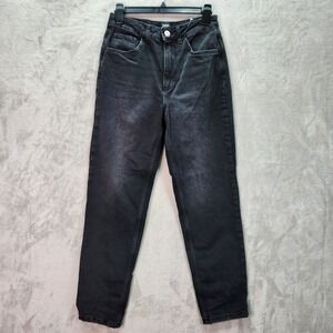 BDG Urban Outfitters Mom High Waisted Tapered Leg Jeans Black Denim W28 L32‎